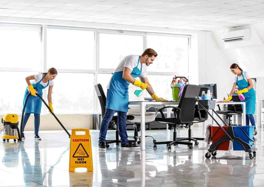 commercial floor cleaning services.